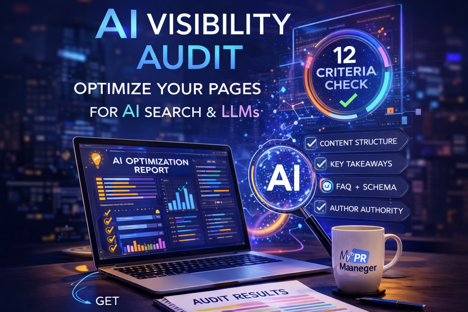 AI Visibility Audit Tool for AEO & LLM Optimization | My PR Manager