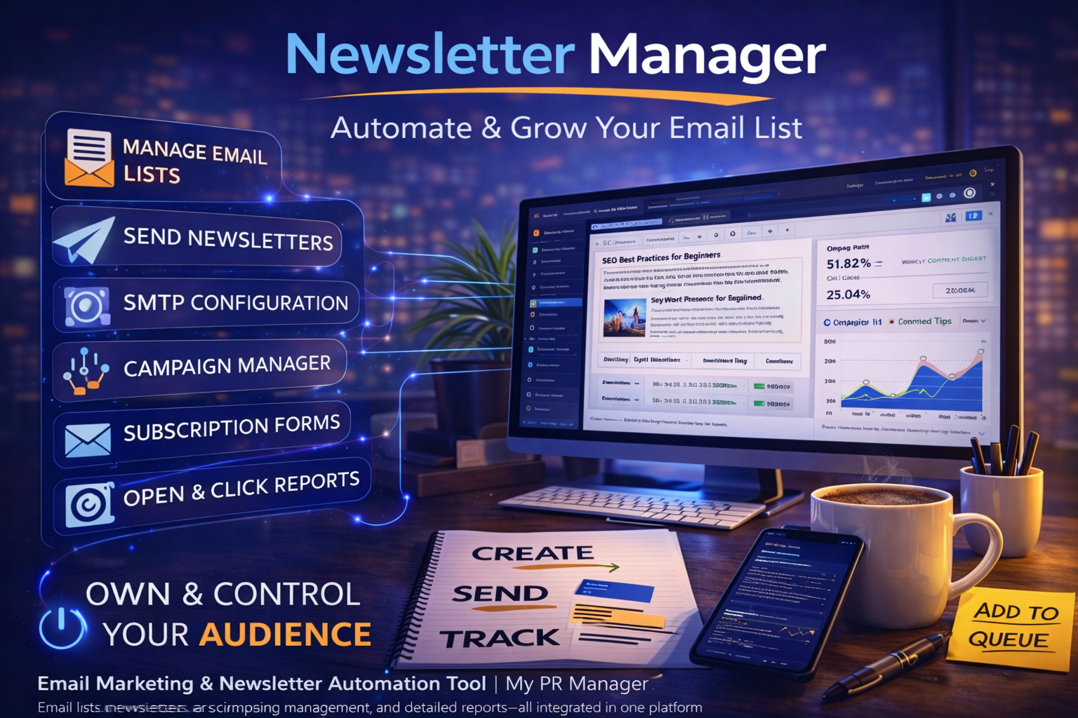 Email Marketing & Newsletter Automation Tool | My PR Manager