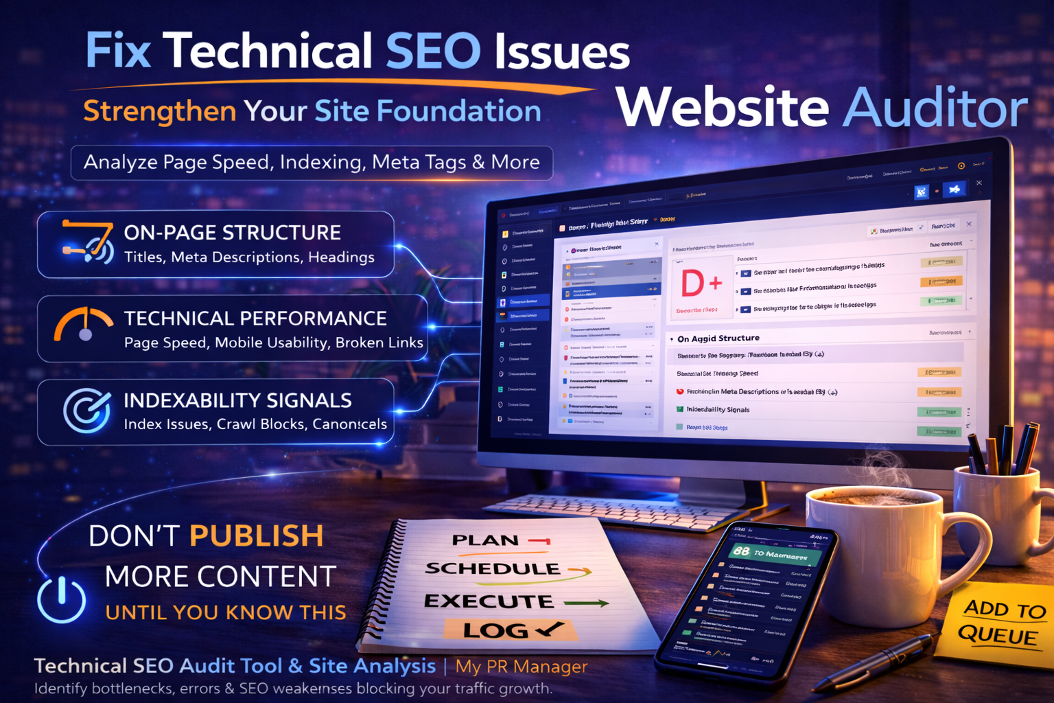 Technical SEO Website Audit Tool | My PR Manager Website Auditor