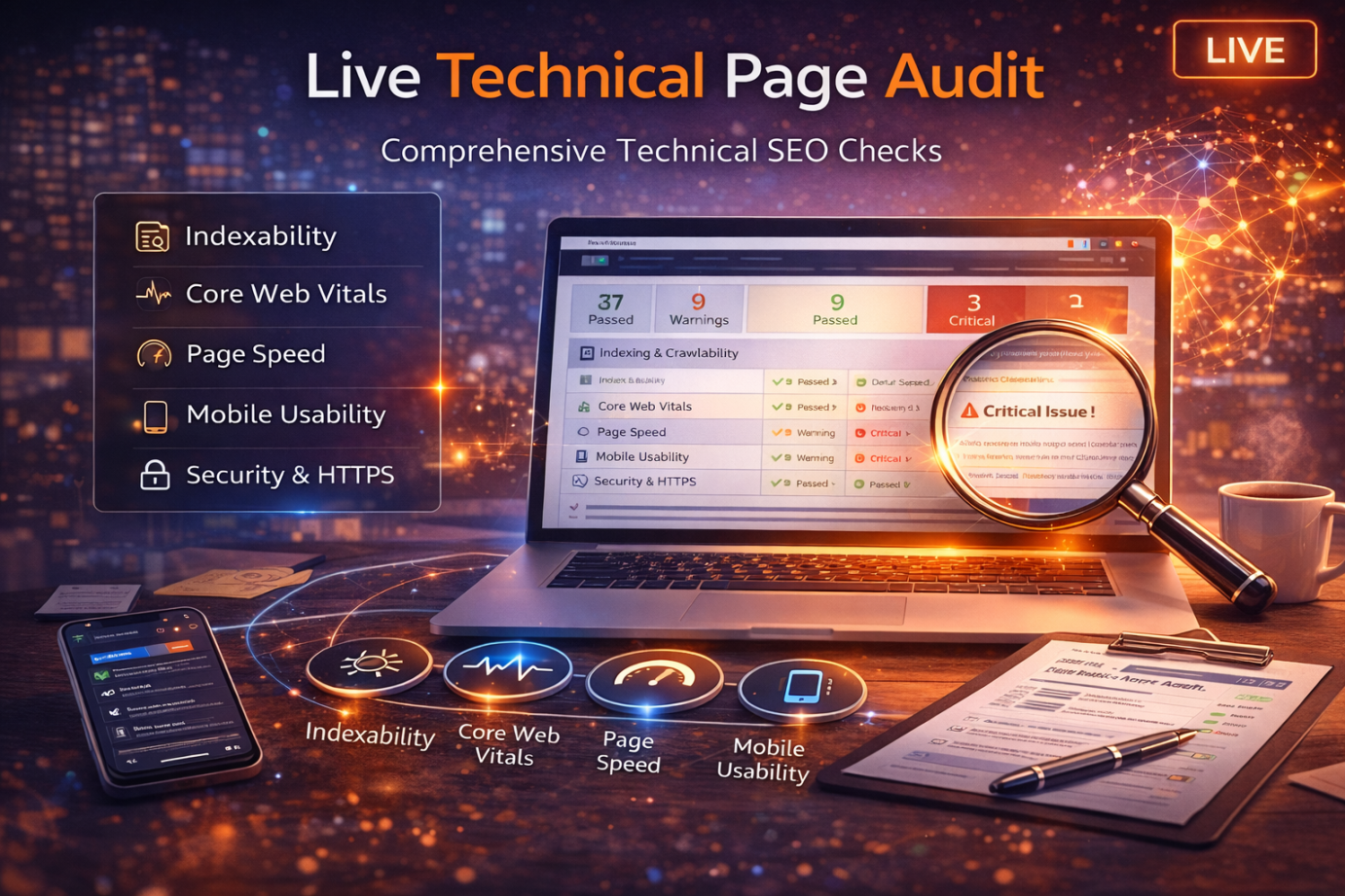 Live Technical Page Audit: Real-Time Technical SEO & Performance Analysis