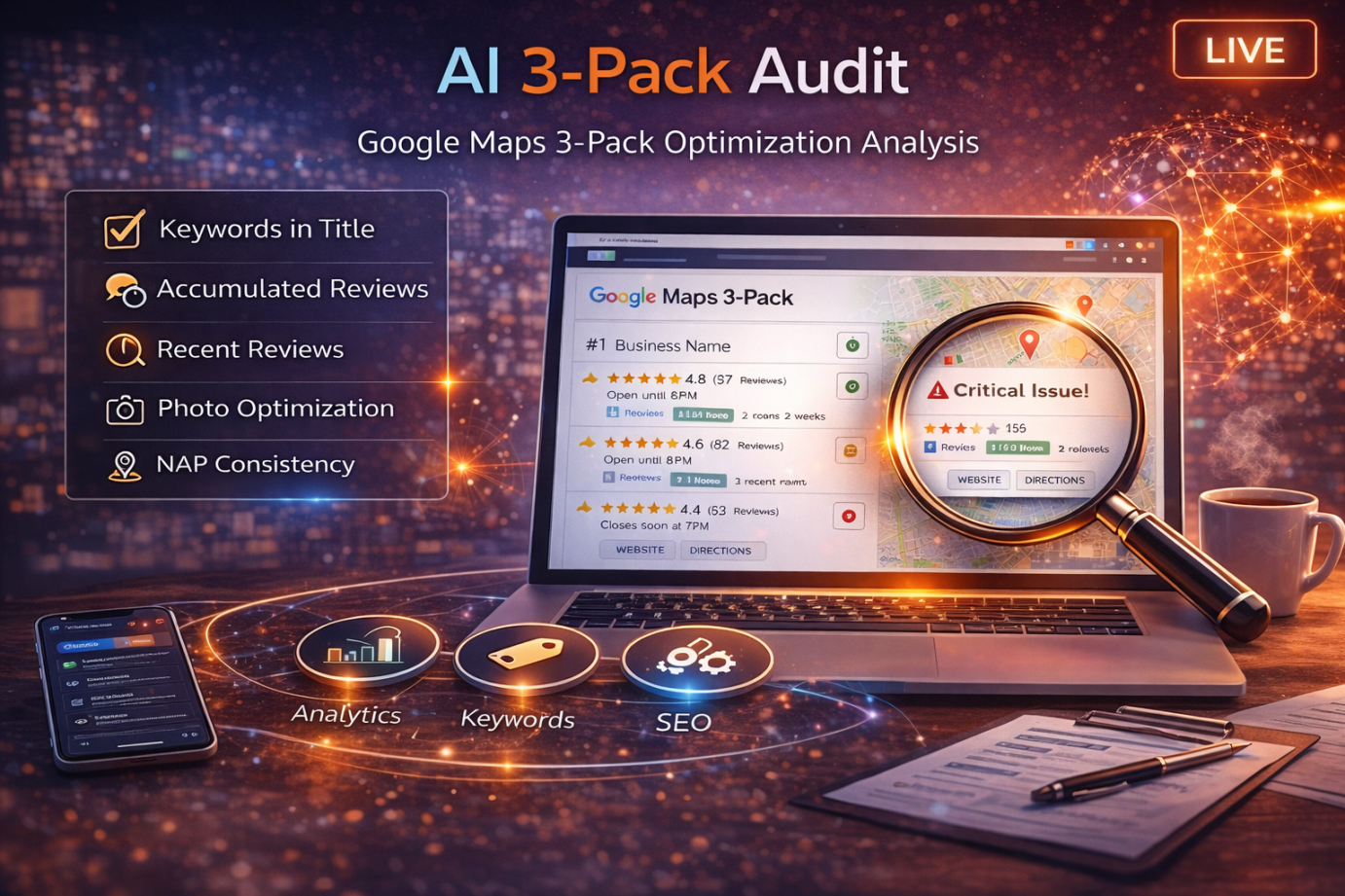 AI 3-Pack Audit: Improve Local AI Visibility & Google Map Rankings | My PR Manager