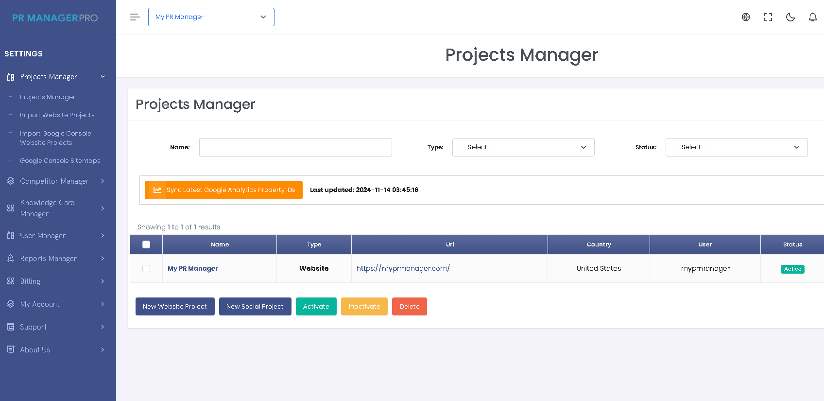 New Project Setup for My PR Manager
