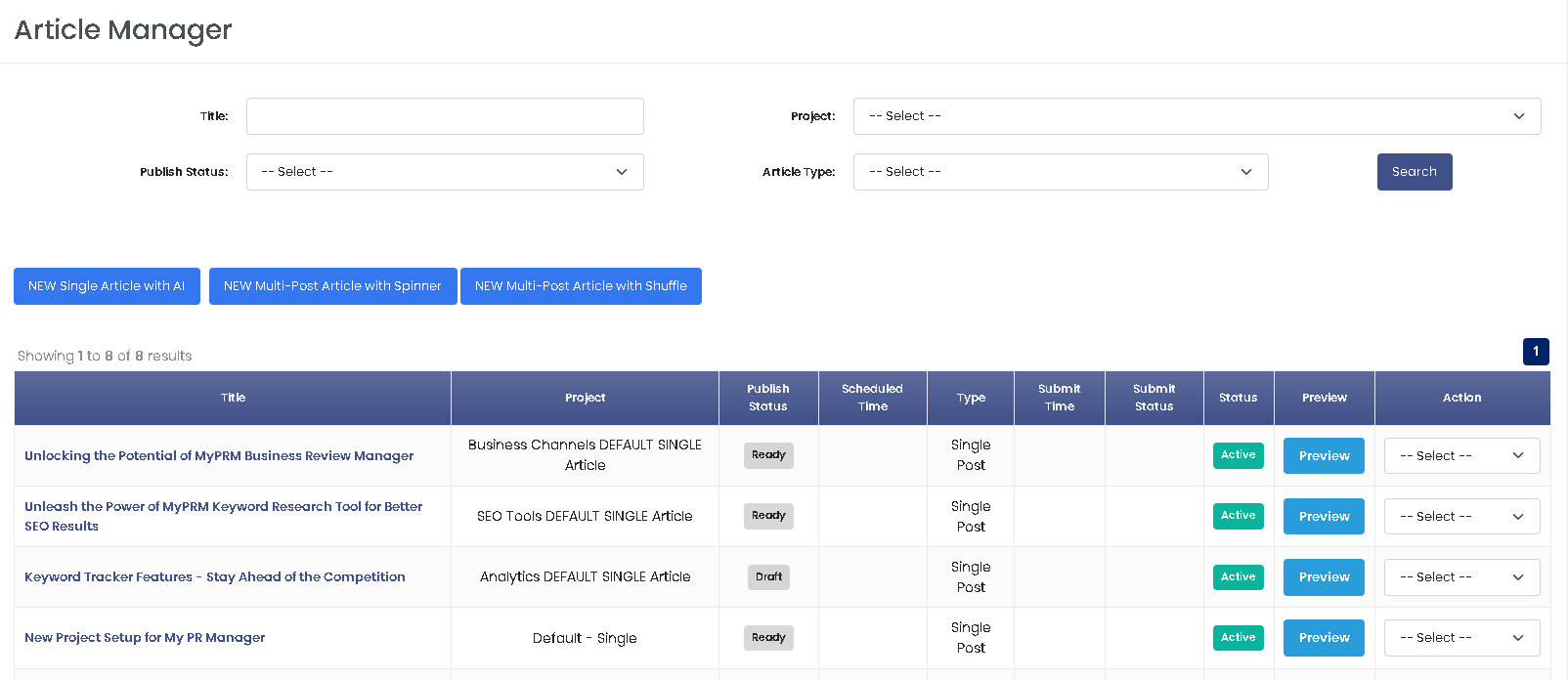Effortlessly Publish Articles with MyPRM Article Publisher